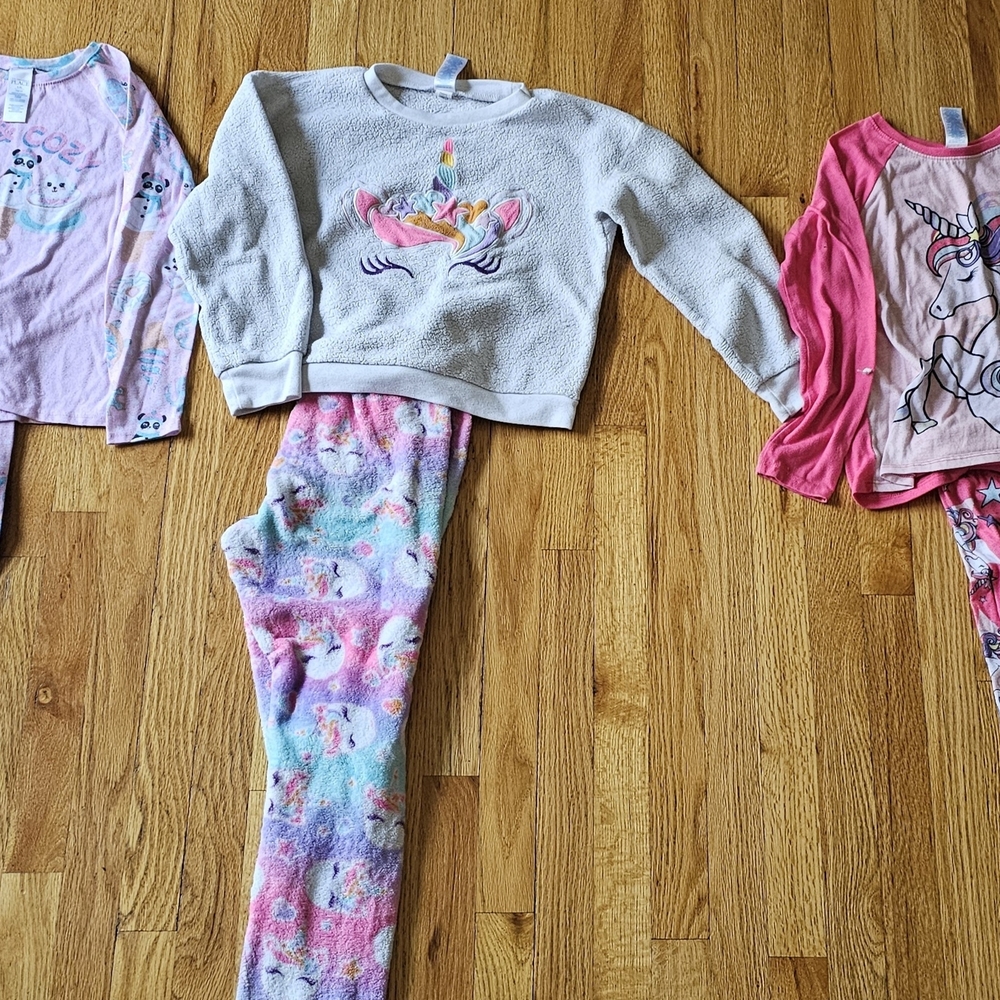The Children's Place Unicorn Pajama Set - White and Pink